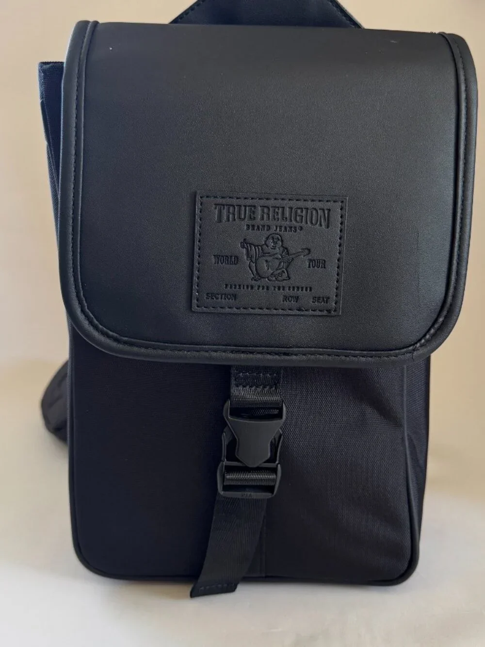 True Religion Unisex Black Crossbody bag With Small Coin Pouch